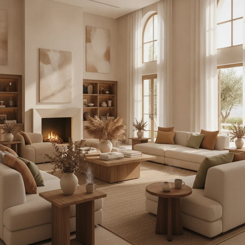 Warm, upscale hospitality aesthetic